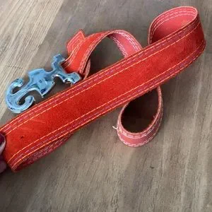 APPLAUSE VINTAGE ORANGE LEATHER STITCH BELT DISCO HIPPIE Applause | Accessories | Applause Vintage Orange Leather  main image 3